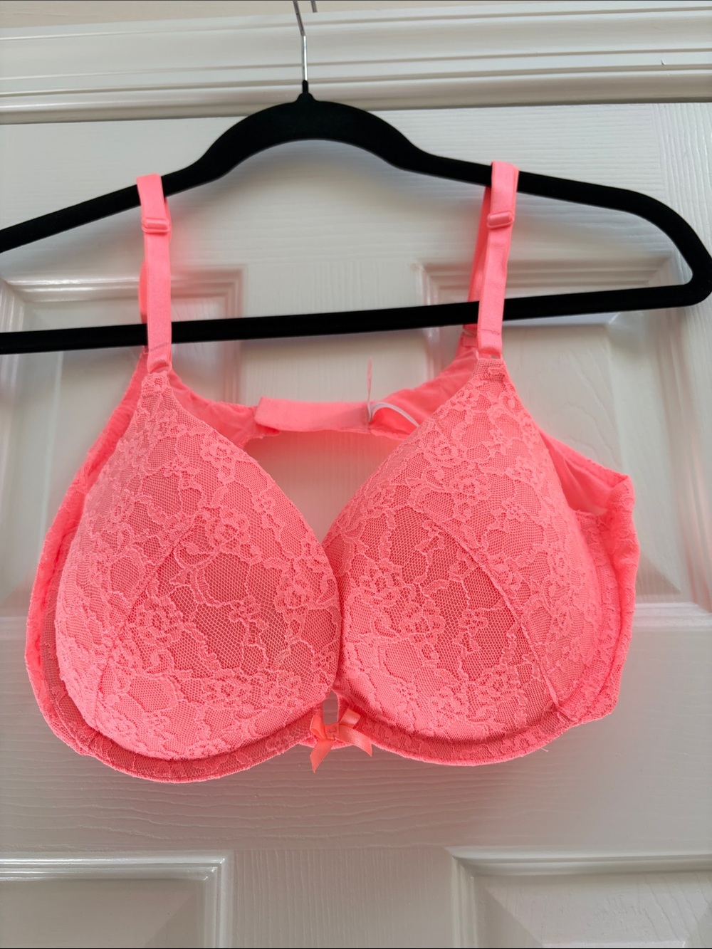 Victoria Secret Coral Lace Push-Up Bra